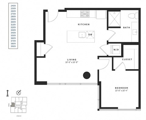 a floor plan of a bedroom apartment